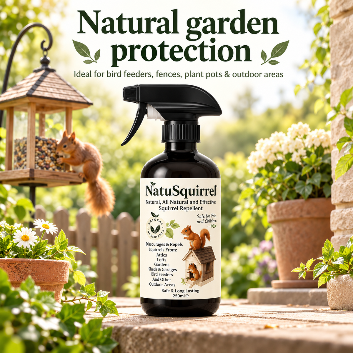 NatuSquirrel – Natural Squirrel Repellent Spray, 250 ml