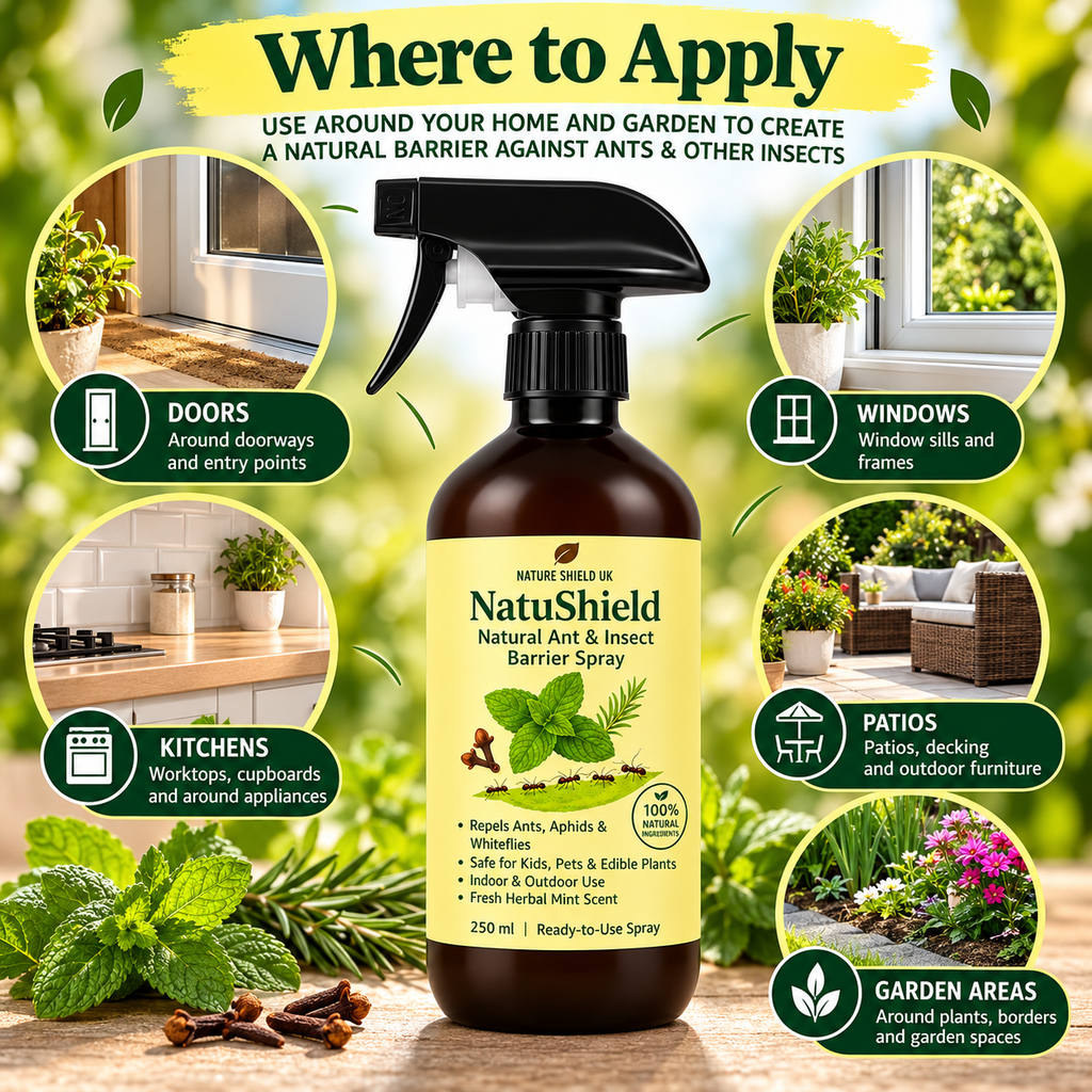 NatuShield – Natural Ant & Insect Barrier Spray, 250 ml