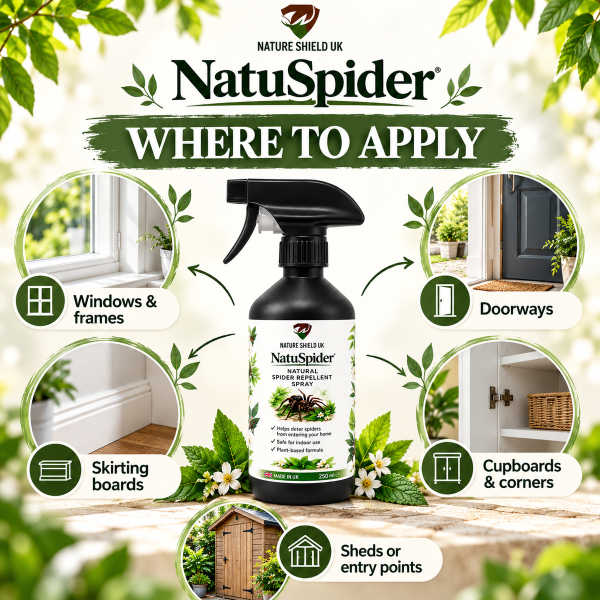 NatuSpider – Natural Spider Repellent Spray, 250 ml
