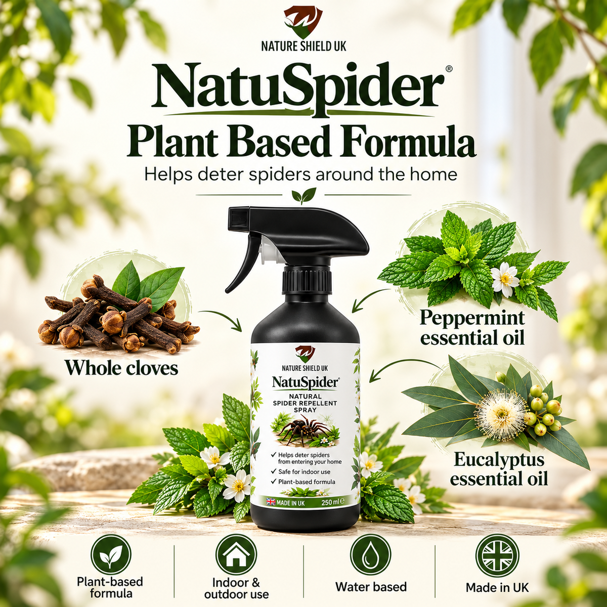 NatuSpider – Natural Spider Repellent Spray, 250 ml