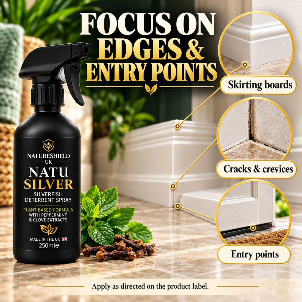 NatuSilver – Natural Silverfish Deterrent Spray | 250 ml